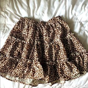 Cheetah print skirt